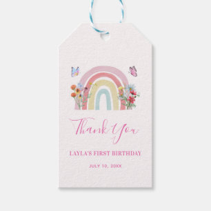 Étiquettes-cadeau Wild & Onedering Fleur sauvage Rainbow 1er anniver