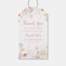 WILDFLOWERS Floral spring Favor tag