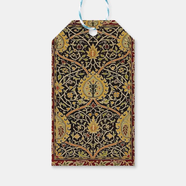 Étiquettes-cadeau William Morris Classique Tapis Art Design d'impres (Devant)