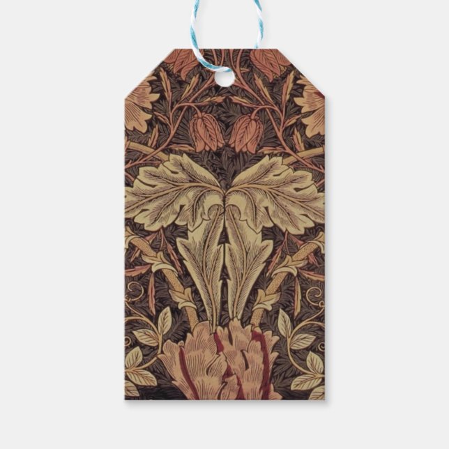 Étiquettes-cadeau William Morris Honeysuckle Classic English Art (Devant)