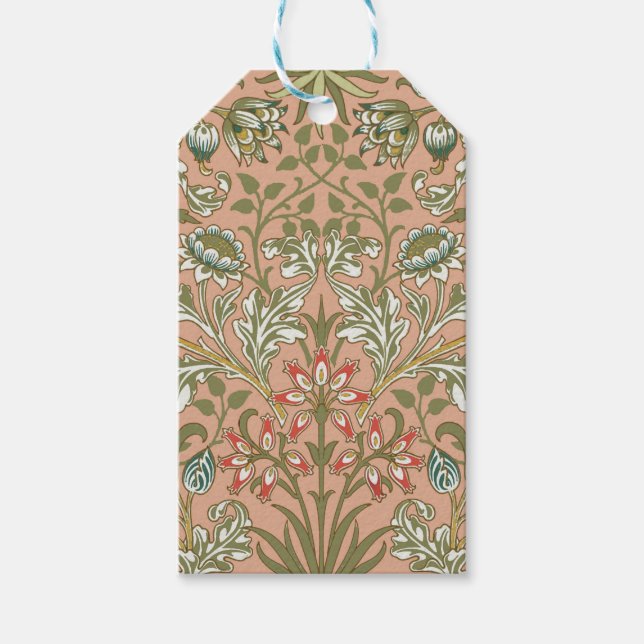 Étiquettes-cadeau William Morris Hyacinth Flower Rose Art (Devant)