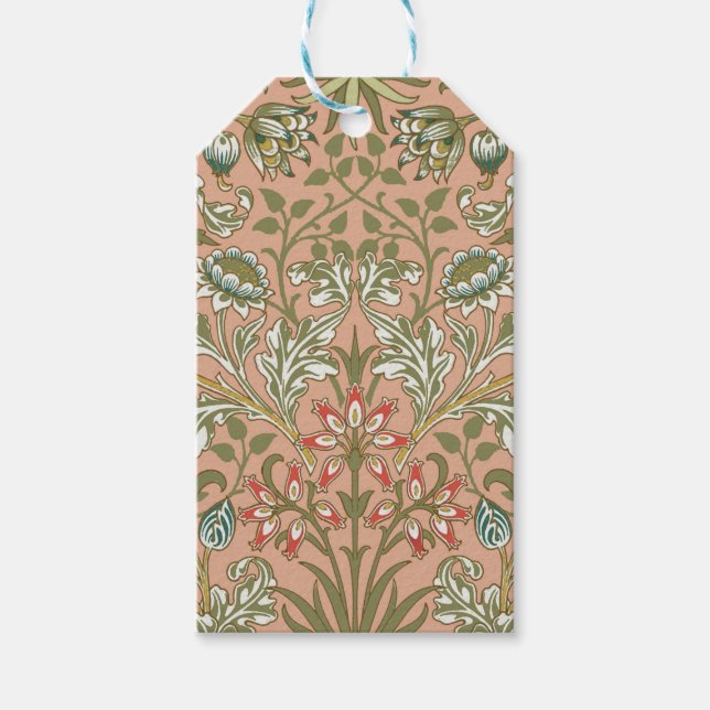 Étiquettes-cadeau William Morris Hyacinth Flower Rose Art (Devant)