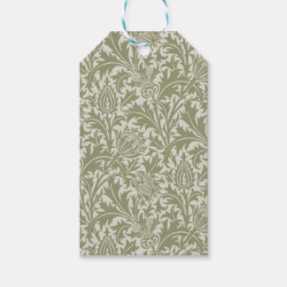 Étiquettes-cadeau William Morris Thistle Sage Green Motif