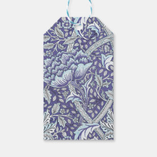 Étiquettes-cadeau William Morris Windrush Motif Bleu Floral