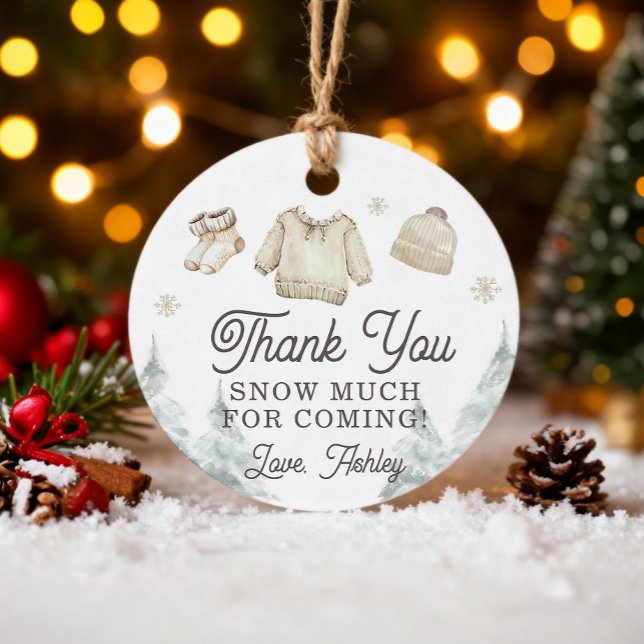 Étiquettes Cadeau Winter Baby Shower It's Cold Outside Unisex Snow (Créateur téléchargé)