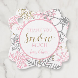 Étiquettes Cadeau Winter Onederland anniversaire de la marque d'or r