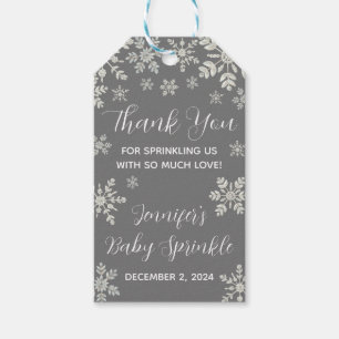Étiquettes-cadeau Winter Wonderland, Snowflake Baby Sprinkle, Douche