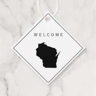 Étiquettes Cadeau Wisconsin Welcome Bag Tags cadeaux, Week-end Maria