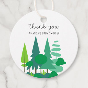 Étiquettes Cadeau Woodland - Baby shower merci