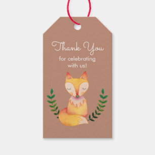 Étiquettes-cadeau Woodland Fox Baby shower Merci Favoriser les étiqu