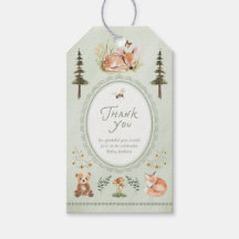 Woodland Sage Green Baby Shower Thank You