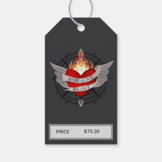 Étiquettes-cadeau Work Love Balance Compass Price