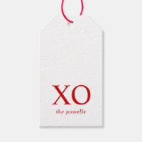 XOXO Câlins et baisers Simple Rouge Minimaliste Fa