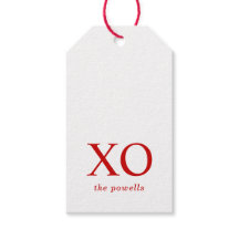XOXO Câlins et baisers Simple Rouge Minimaliste Fa