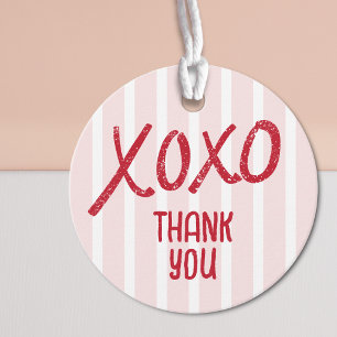 Étiquettes Cadeau XOXO Dessin à la main Galentine’s Day Party Merci