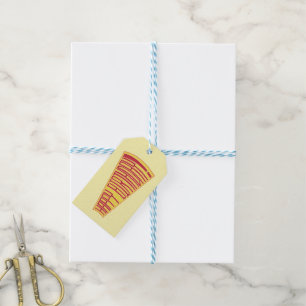 Étiquettes-cadeau Yellow Mega Phone Happy Birthday Gift Tags