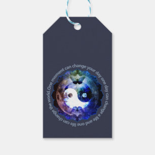 Étiquettes-cadeau Yin Yang Mystique, Citation Inspirante Spirituelle