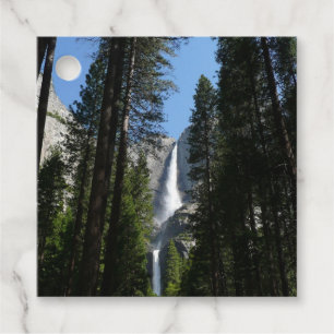 Étiquettes Cadeau Yosemite Falls et Woods Paysage Photographie