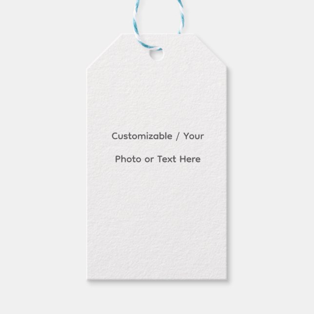 Étiquettes-cadeau Your Photo or Text Here (Customizable Design) (Devant)