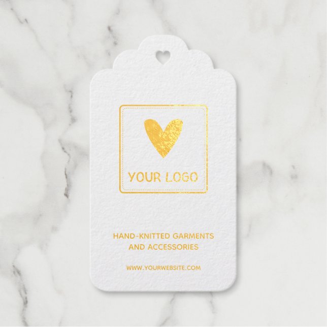 Étiquettes Cadeaux Accessoires pour vêtements faits main Logo Prix Ha (Recto)