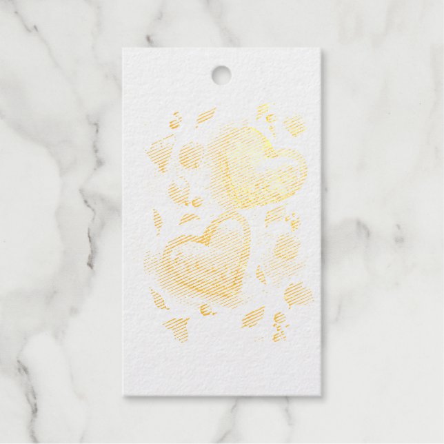 Étiquettes Cadeaux Amour romantique en fleurs (Recto)