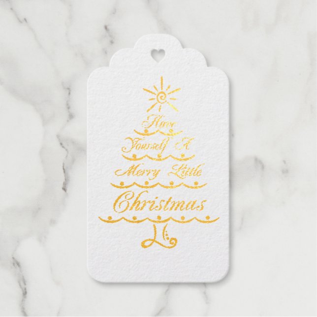 Étiquettes Cadeaux Ayez un joyeux petit Noël (Recto)