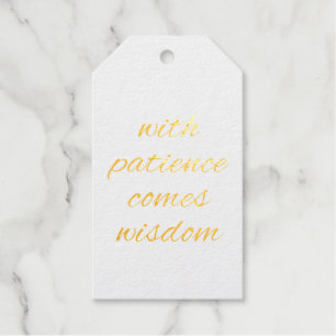 Étiquettes Cadeaux Balise de cadeau Patience Foil