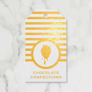 Étiquettes Cadeaux Carte de visite Fraise Chocolat Fo