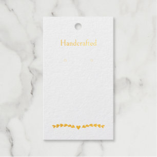 Étiquettes Cadeaux Cartes d'affichage personnalisées Gold Heart Swag