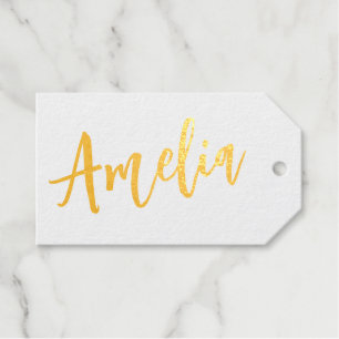 Étiquettes Cadeaux Cartes de nom Mariage de script personnalisées Bri