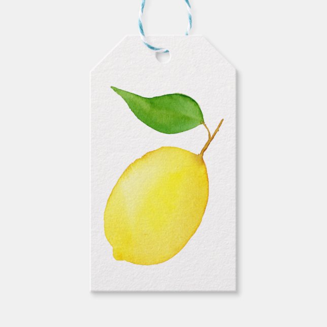Étiquettes cadeaux citron (Devant)