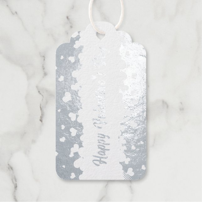 Étiquettes Cadeaux Coeurs Heureuses Saintes-Valentin (Recto)