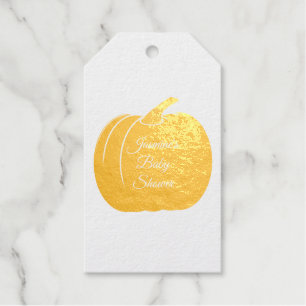 Étiquettes Cadeaux Cute Blue Baby Boy Citrouille Baby shower personna