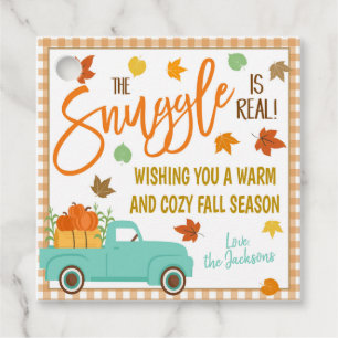 Étiquettes cadeaux d'automne