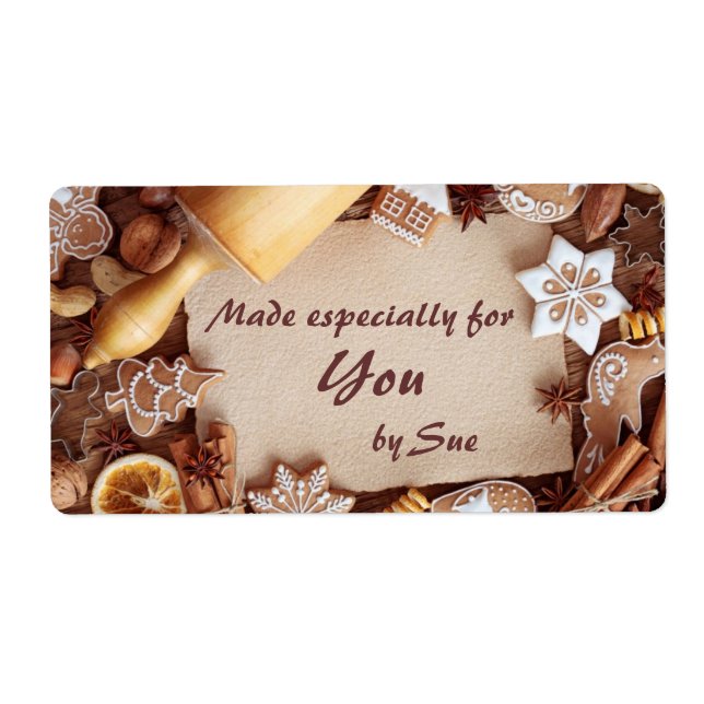 Étiquettes-cadeaux de cookies personnalisés (Devant)