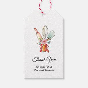 Étiquettes cadeaux de Merci des ustensiles de cuis