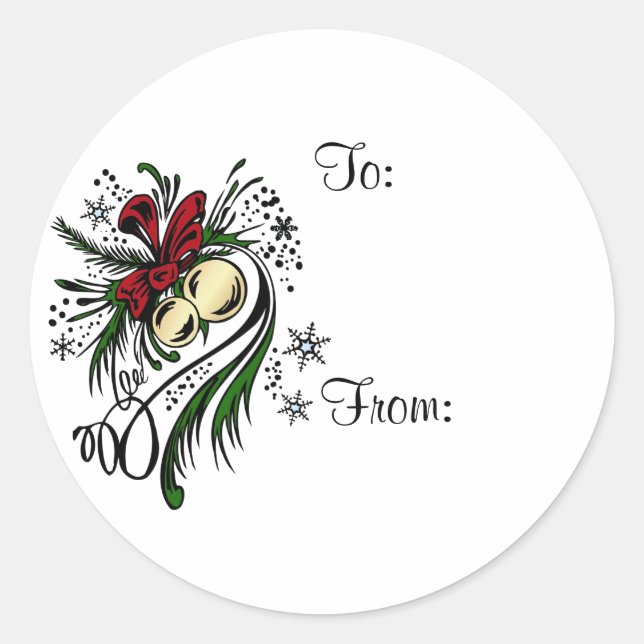 Étiquettes cadeaux de Noël (Devant)