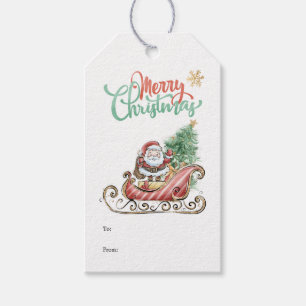 Étiquettes cadeaux de Noël Arbre de Noël du Père N