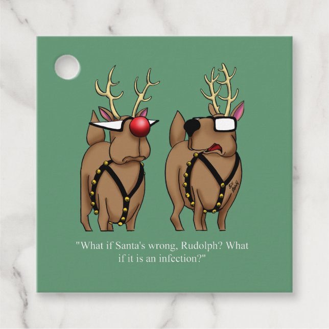 Étiquettes cadeaux de Noël Humour (Devant)