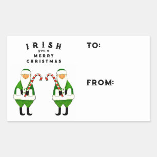 étiquettes cadeaux de Noël irlandais