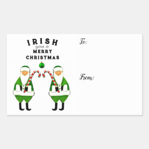 étiquettes cadeaux de Noël irlandais