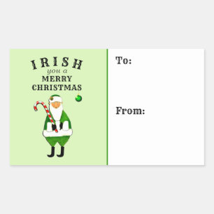 étiquettes cadeaux de Noël irlandais