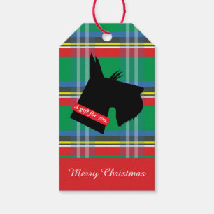 Étiquettes cadeaux de Noël Scottie