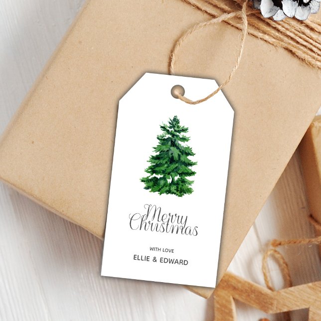 Étiquettes cadeaux de Noël verts (Green Christmas Gift Tags)