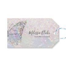 étiquettes cadeaux de papillon faux nacre