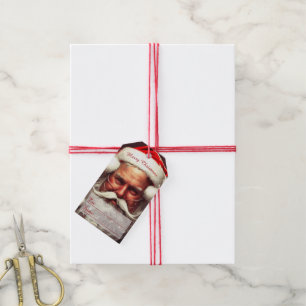Étiquettes cadeaux de Santa Claus
