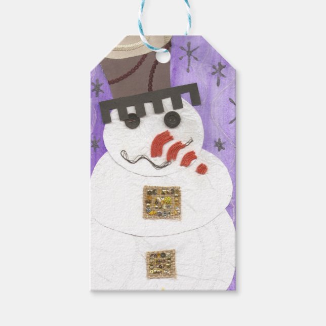 Étiquettes cadeaux de Snowman (Devant)