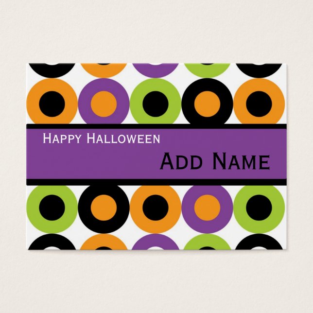 Étiquettes cadeaux d'Halloween Retro (Devant)