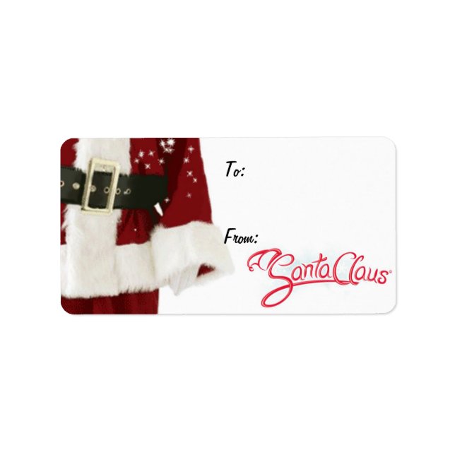 Étiquettes cadeaux du Père Noël avec signature (Devant)