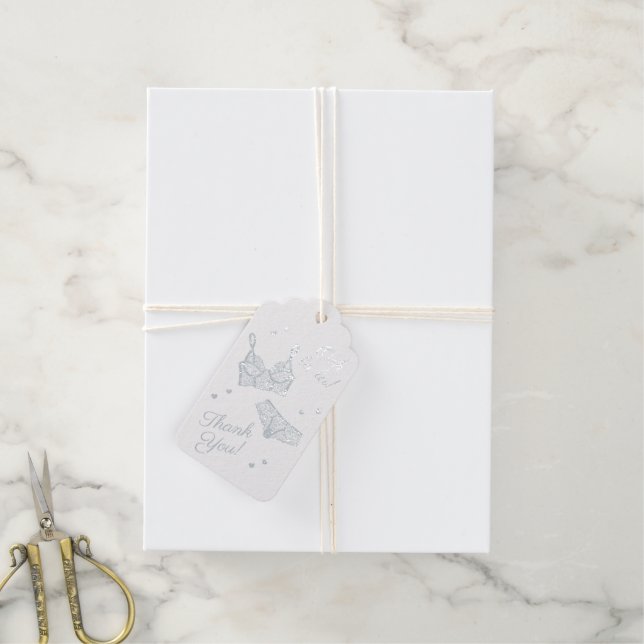Étiquettes Cadeaux Fête de lingerie Remerciement de fête prénuptiale  (Avec de la ficelle)